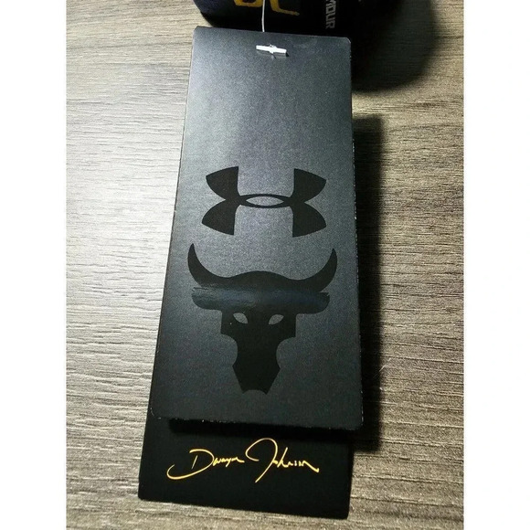 Under Armour Project Rock Heat Gear Compression Shorts Navy Size Medium New - Picture 9 of 9